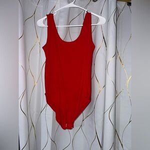 Red body suit